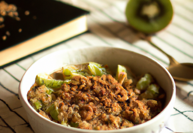 Crumble à la banane, kiwi et noix de coco