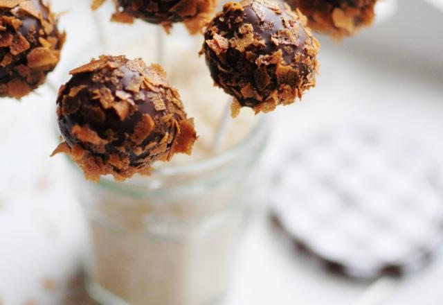 Sucette de cake pop's à la confiture de châtaignes Bonne Maman 