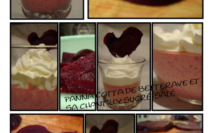 Panna cotta de betterave et sa chantilly salée