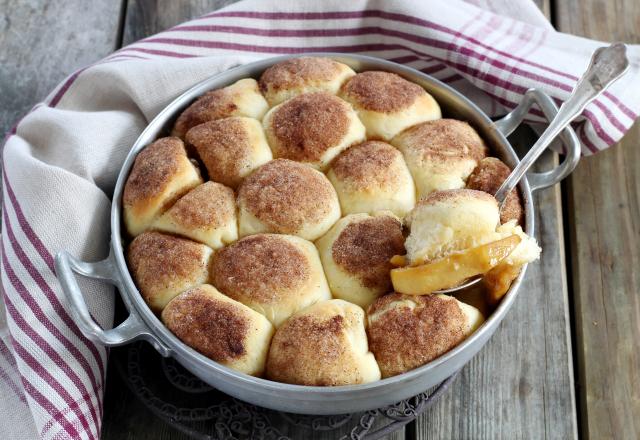 Gâteau brioché pommes-cannelle