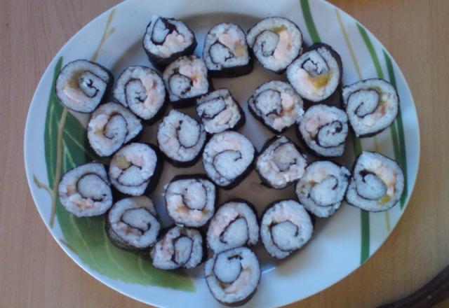 Makisushi de saumon au chutney de mangue