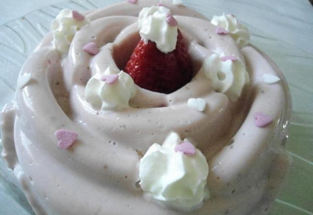 Mousse au fromage blanc et fraises