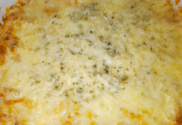 Gratin de spaghettis aux 4 fromages