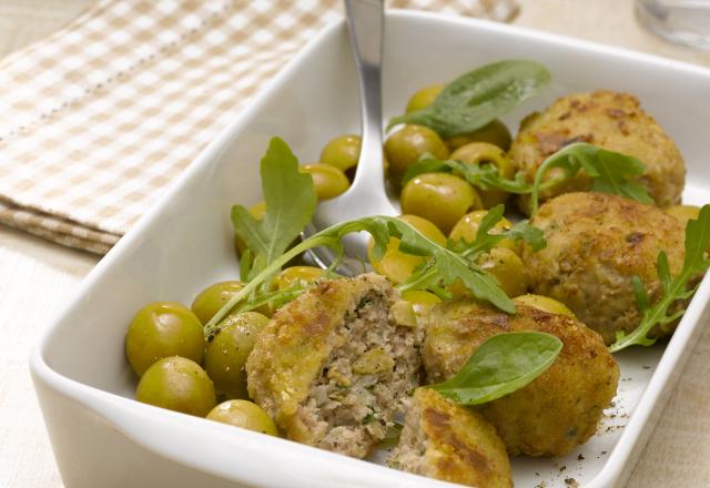 Croquettes de veau aux olives vertes