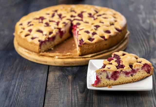 Gâteau au yaourt et aux framboises