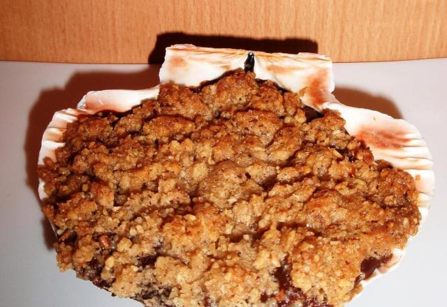 Crumble au chocolat fondant...