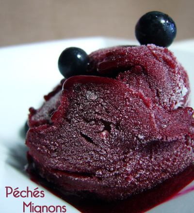 Sorbet cassis