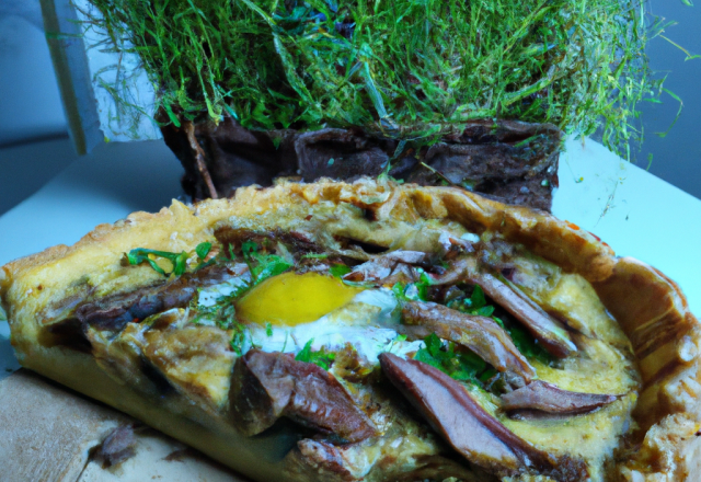 Quiche au confit de canard