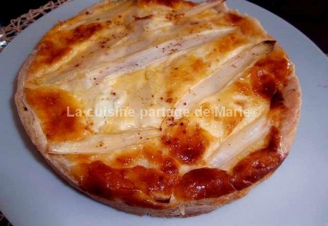 Tarte aux asperges et chavroux