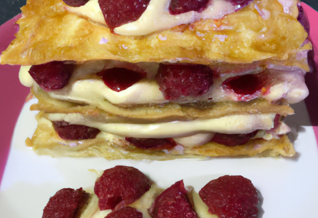 Millefeuille aux framboises