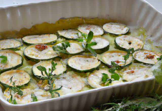 Gratin de courgettes au thym