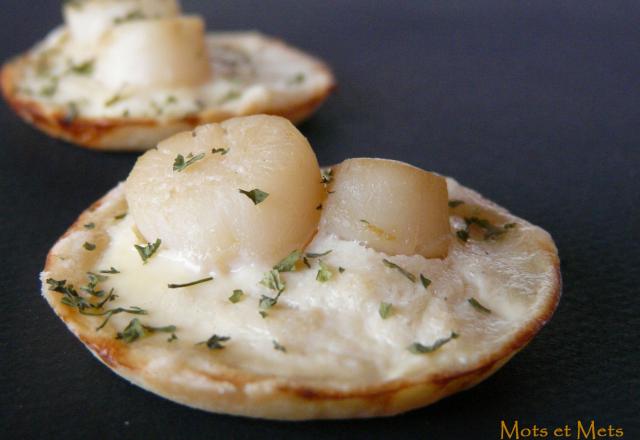 Mini-tartelettes de poisson et Saint Jacques