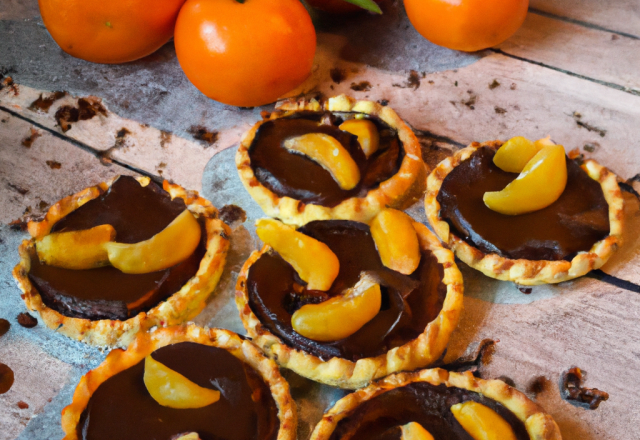 Tartelettes au chocolat et clémentines