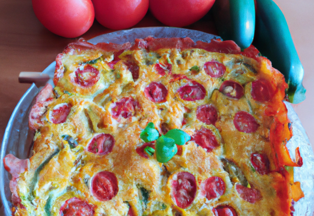 Cake aux courgettes, tomates et gruyère