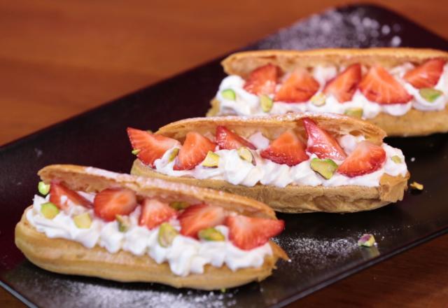 Éclairs Fraise chantilly