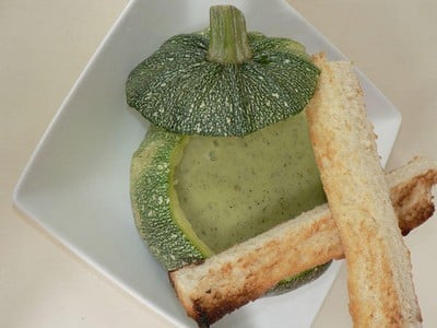 Soupe courgette et bleu