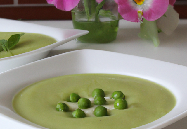 Sweet pea soup - Velouté de petits pois