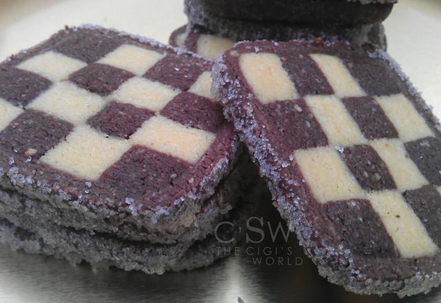 Sablés diamants au chocolat et à la vanille