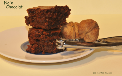 Brownie chocolat et noix fraîches