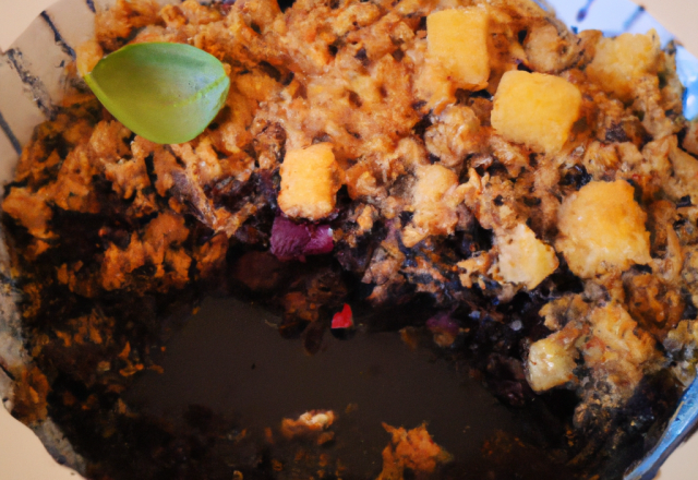 Crumble de boudin noir minute