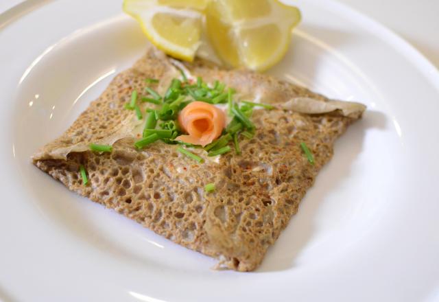 Galettes au saumon fumé