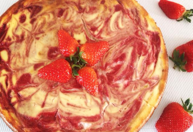 Tarte au fromage blanc & fraises