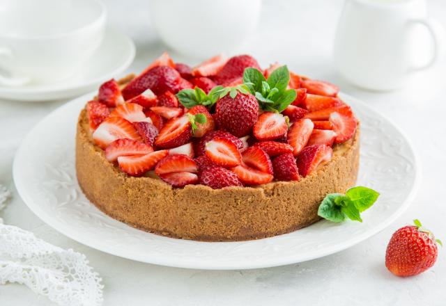 Cheesecake aux fraises maison