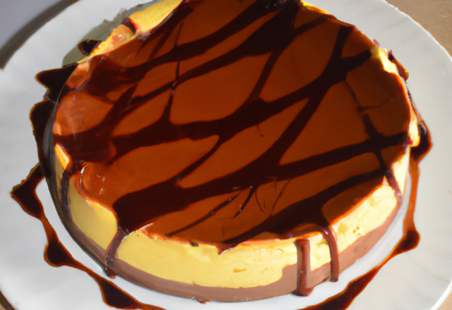 Cheesecake au caramel nappé au chocolat et sans cuisson