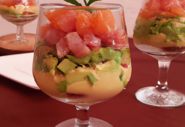 Verrine de saumon et avocat