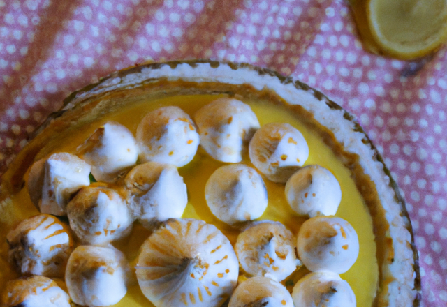 Tarte au citron meringué sur lit de spéculos