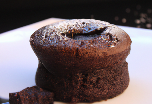 Fondant au chocolat légèrement croustillant