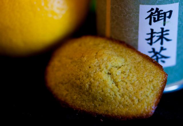 Madeleines au citron et thé vert matcha