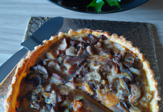 Tarte au poulet et aux champignons