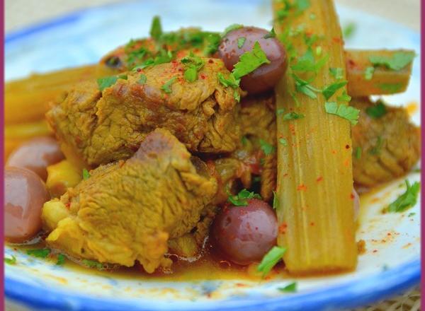 Tajine d'agneau aux cardons