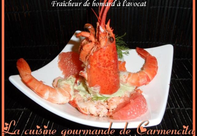 Fraîcheur de homard à l'avocat