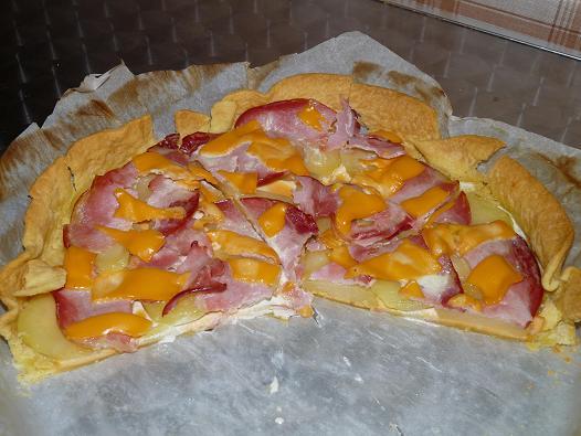 Tarte au bacon et Cheddar