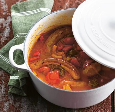 Pot-au-feu méditerranéen à la saucisse