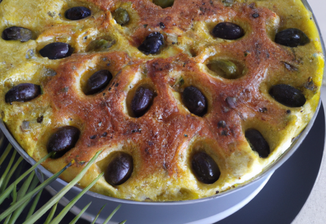 Cake aux asperges et olives