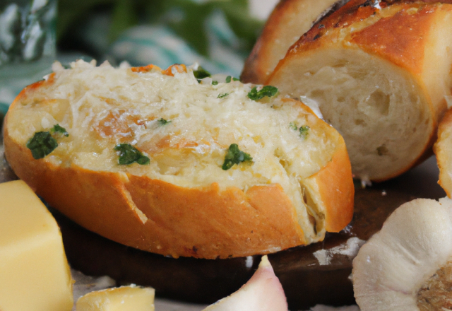 Pain à l'ail et au parmesan maison