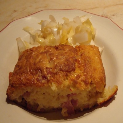 Cake au jambon et gruyère râpé