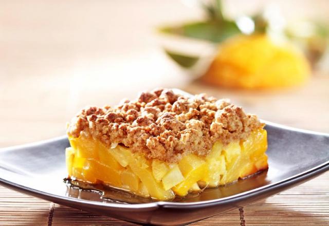 Crumble d'ananas mangue pain d'épices