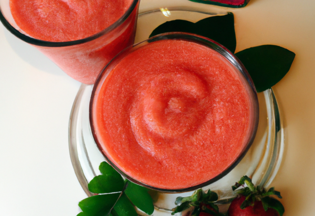 Smoothie de pulpe de baobab à la fraise