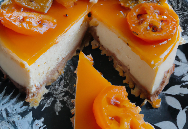 Cheesecake à l'orange et au kaki