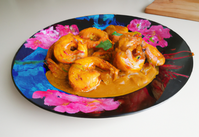 Curry de crevettes aux mangues