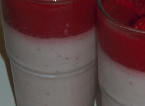 Douceur de panna cotta aux fraises