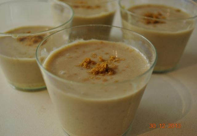 Mousse de bananes, chocolat, speculoos