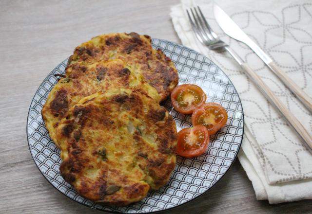 Rösti pommes de terre et poireaux