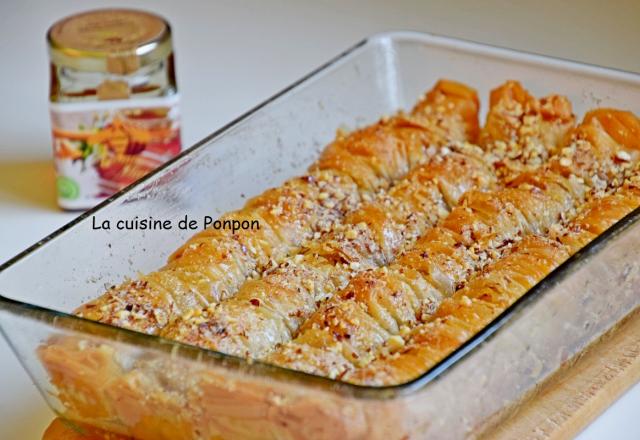 Baklava rolls aux amandes et miel du Maroc