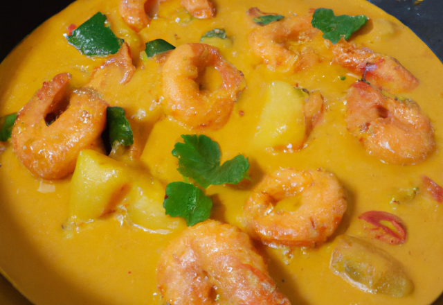 Crevettes au curry et lait de coco : facile et rapide à préparer