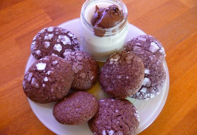 Crème vanille/Nutella® et ses tendres biscuits au chocolat